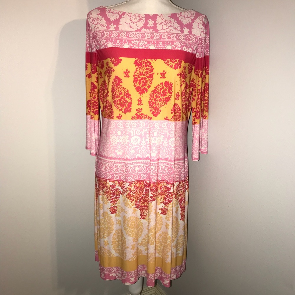 LIKE NEW! PINK & ORANGE HIGH NECK DRESS